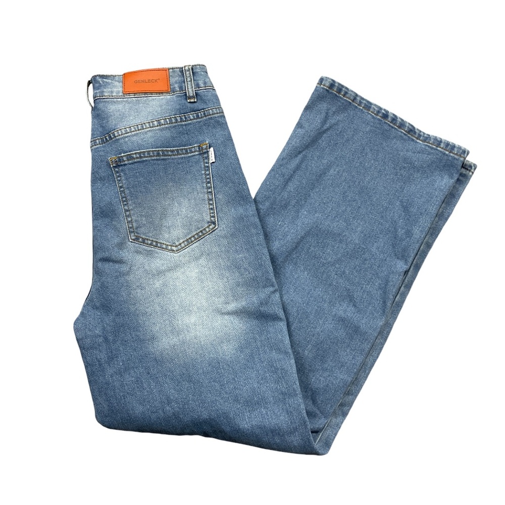 Genleck Medium Jeans New w/ Tags Ladies Boyfriend Destructed Zipper‎ Pockets